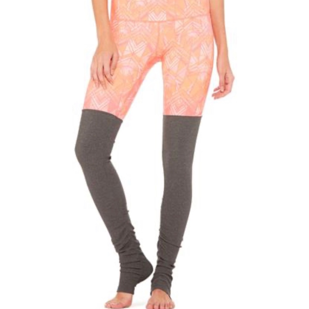 NEW Alo Yoga Goddess Ribbed Leggings in Guava Indio Stormy Heather BNWT